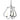 103047 Hubbardton Forge Flora Three Arm Chandelier 5