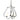 103047 Hubbardton Forge Flora Three Arm Chandelier 7