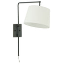 House of Troy CR725-OB Crown Point Wall Sconce with Off-White Linen Shade, Oil Rubbed Bronze 1