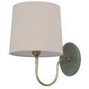 House of Troy GS725-GM Scatchard Wall Lamp with Cream Linen Hardback Shade, Green Matte 1