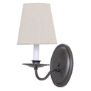 House of Troy LS217-MB Lake Shore Wall Sconce with Natural Linen Shade, Mahogany Bronze 1