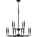 Abner 12 Light Chandelier in Matte Black 3