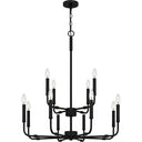 Abner 12 Light Chandelier in Matte Black 1