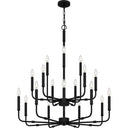 Abner 18 Light Chandelier in Matte Black 6
