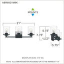 Abner 3 Light Bath Light 10