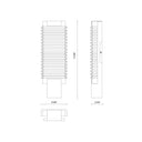 Alora Alai LED 18 Inch Wall/Vanity Light Clear Ribbed Glass - Crescent Harbor
