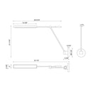 Alora Astrid LED 33 Inch Wall/Vanity Light Clear Glass - Crescent Harbor