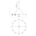 Alora Dahlia LED Chandelier Matte Opal Glass - Crescent Harbor