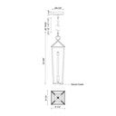 Alora Delphine LED 20 Inch Pendant Clear Glass - Crescent Harbor