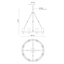 Alora Lucian 8 Light Chandelier 36 Inch - Crescent Harbor