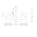 Alora Mood Bridgette CH497445 45 Inch Chandelier 6