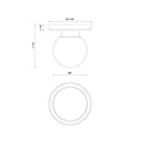 Alora Mood Fiore SF407306 6 Inch Semi-Flush Mount 6