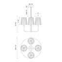 Alora Mood Plisse CH528423 23 Inch Chandelier 2