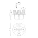 Alora Mood Plisse CH628423 23 Inch Chandelier 2