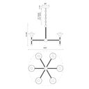Alora Nadine 6 Light Chandelier - Crescent Harbor