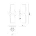 Alora Revolve 2 Light 12 Inch Wall/Vanity Light Clear Glass - Crescent Harbor