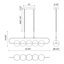 Alora Tagliato LED Linear Pendant 5 Head - Crescent Harbor