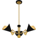 Arden 3 Light Chandelier in Matte Black 2