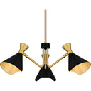 Arden 3 Light Chandelier in Matte Black 3