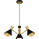 Arden 3 Light Chandelier in Matte Black 5