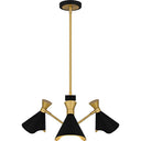 Arden 3 Light Chandelier in Matte Black 6