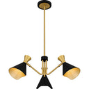 Arden 3 Light Chandelier in Matte Black 7