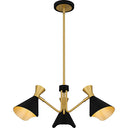 Arden 3 Light Chandelier in Matte Black 1