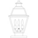 Arroyo Craftsman INC-10GR 10" Inverness Column Mount With Glass Roof