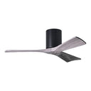 Atlas Irene-3H Three Bladed Paddle Fan in Matte Black with Barnwood Tone Blades - Crescent Harbor