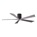 Atlas Irene-5H Five Bladed Paddle Fan in Textured Bronze with Barnwood Tone Blades - Crescent Harbor