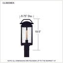 Clifton 1 Light Outdoor Post in Earth Black 2