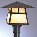 CP-8 Arroyo Craftsman Carmel Outdoor Small Post Mount with T-Bar Overlay - Crescent Harbor