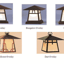 CP-8 Arroyo Craftsman Carmel Outdoor Small Post Mount with T-Bar Overlay - Crescent Harbor