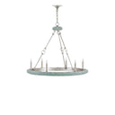 Currey & Company 9870 Tidewater 6 Light Chandelier in Silver Granello/Seaglass - Crescent Harbor