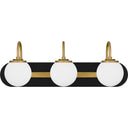 Desmond 3 Light Bath Light in Matte Black 3