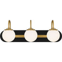 Desmond 3 Light Bath Light in Matte Black 4