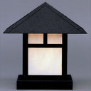 EC-9 Arroyo Craftsman Evergreen Small Outdoor Column Mount with Pine Needle Overlay - Crescent Harbor