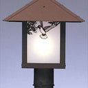 EP-12 Arroyo Craftsman Evergreen Large Outdoor Post Mount with Hummingbird Overlay - Crescent Harbor