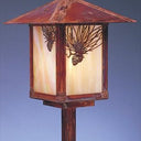 ESP-9 Arroyo Craftsman Evergreen Large Outdoor Path Light with Pine Needle Overlay - Crescent Harbor