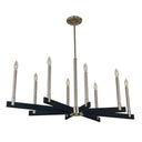 Framburg 5352 BN/MBLACK Jessica 8-Light Dining Chandelier in Brushed Nickel/Matte Black - Crescent Harbor