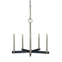 Framburg 5355 BN/MBLACK Jessica 5-Light Dining Chandelier in Brushed Nickel/Matte Black - Crescent Harbor