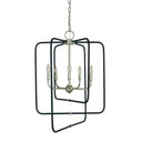 Framburg 5427 SP/MBLACK Montrose 5-Light Foyer Chandelier in Satin Pewter With Matte Black - Crescent Harbor