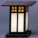 GC-9 Arroyo Craftsman Glasgow 9" Outdoor Column Mount with Opalescent Glass - Crescent Harbor
