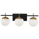 George Kovacs P1353-618 Alluria 3 Light Vanity in Weathered Black W/Autumn Gold 1