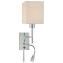 George Kovacs P477-077 1+1-Light LED Wall Sconce in White Fabric Shade 1