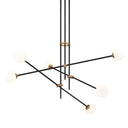 George Kovacs P8151-681 Cosmet 6 Light Chandelier in Coal And Aged Brass 1