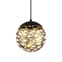 George Kovacs P932-688-L Golden Eclipse 1 Light Led Mini Pendant in Coal And Honey Gold 1