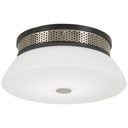 George Kovacs P954-691-L Tauten 1 Light Led Flush Mount in Coal With Brushed Nickel 1