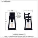 Godfrey 1 Light Outdoor Wall Sconce 4