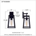 Godfrey 1 Light Outdoor Wall Sconce 8